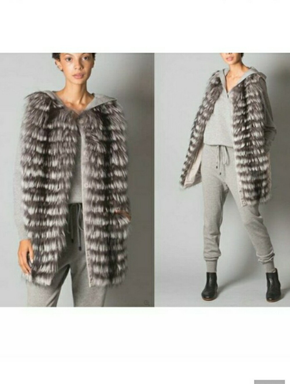 FABIANA FILIPPI DOWN JACKET VEST FOX FUR